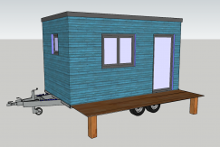 Agrandissement de maison transportable plan de couleurs