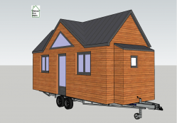 Modèle de plan Tiny house pour maison d'amis