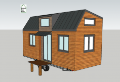 Plan en 3D tiny house modèle Éva