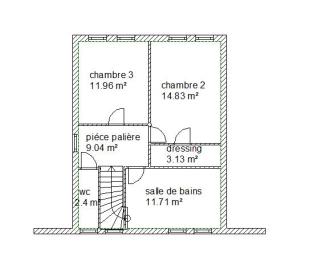 Plan etage habitation chatres