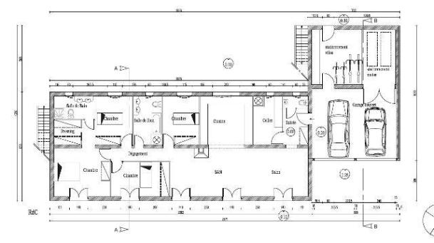 Plan rdc grande habitation eure et loir