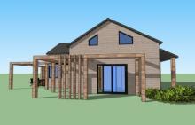 Vue 3d maison bois yvelines